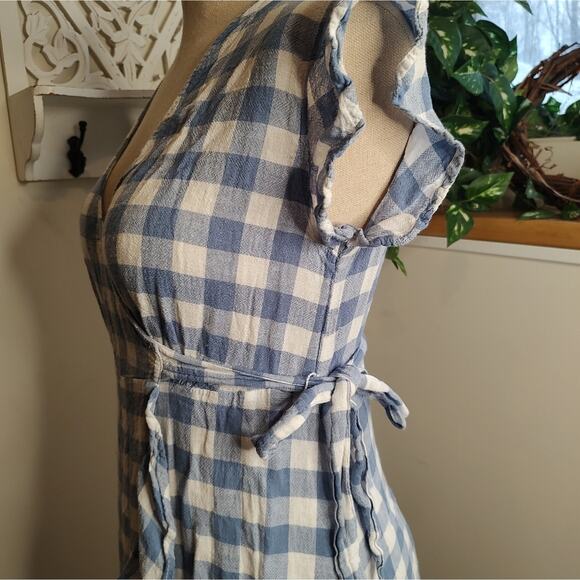 Rails 'Bridgette' Ruffle Trim Wrap Dress in Blue & White Gingham Print Size XS - Picture 5 of 13